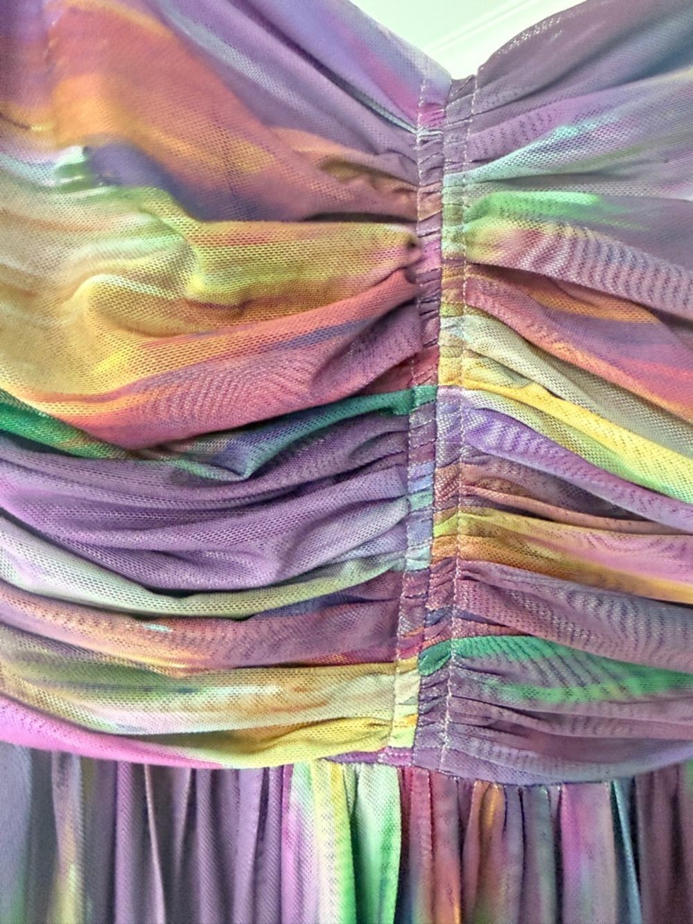 Aqua Purple Multi-Color Tiered Maxi Dress with Spaghetti Straps - Picture 3 of 4